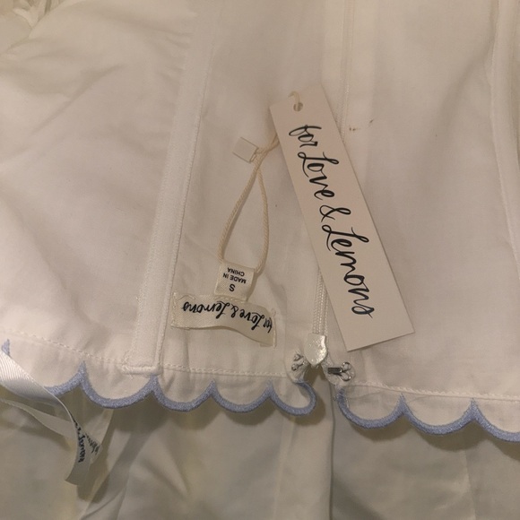 for love & lemons tea time poplin bustier mini dress white size S NWT - Picture 6 of 7